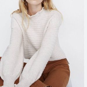 Madewell Ruffled Neck & Sleeves Sweater